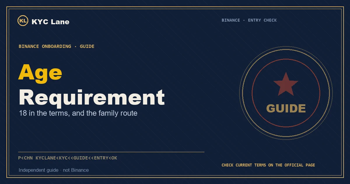 Article cover: a navy passport-page layout with the headline Age Requirement and a gold and red GUIDE verification stamp